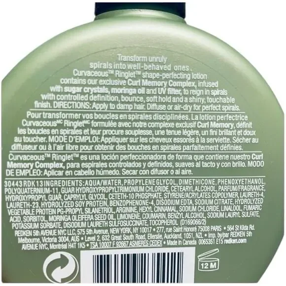 Redken Curvaceous for Spirals Ringlet 6 oz. Discontinued Original Formula NEW - Picture 5 of 11